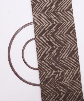 grey and off white batik print rayon fabric